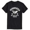 thumbnail image 1 of Instant Message - Introverted Will Talk To Dog - Men's Short Sleeve Graphic T-Shirt, 1 of 5