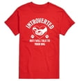 thumbnail image 1 of Instant Message - Introverted Will Talk To Dog - Men's Short Sleeve Graphic T-Shirt, 1 of 5