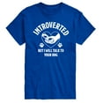 thumbnail image 1 of Instant Message - Introverted Will Talk To Dog - Men's Short Sleeve Graphic T-Shirt, 1 of 5