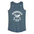 thumbnail image 1 of Instant Message - Introverted Will Talk To Dog - Women's Racerback Tank Top, 1 of 5