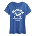 thumbnail image 1 of Instant Message - Introverted Will Talk To Dog - Women's Raglan Graphic T-Shirt, 1 of 5