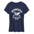 thumbnail image 1 of Instant Message - Introverted Will Talk To Dog - Women's Raglan Graphic T-Shirt, 1 of 5