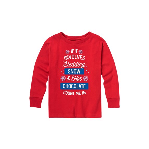Instant Message - Involves Sledding - Youth Long Sleeve Tee