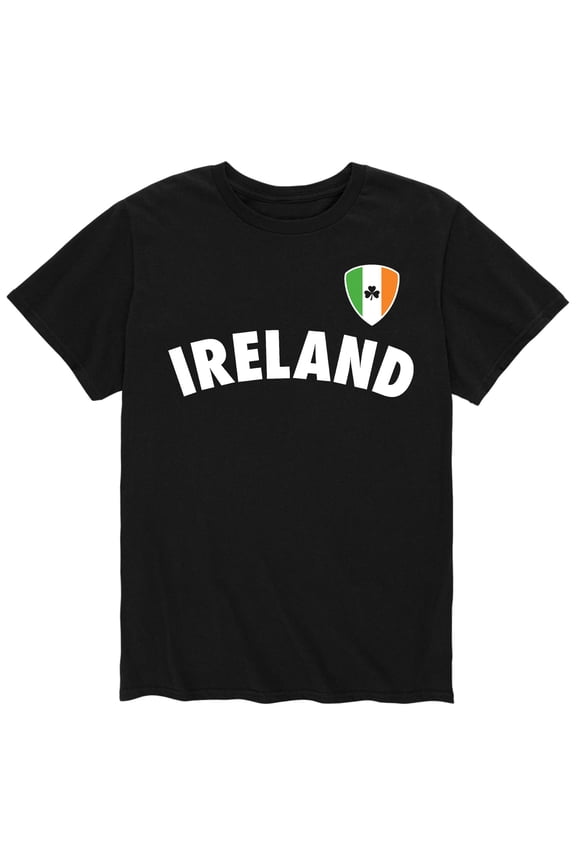 - Ireland Soccer Flag Shield Short Sleeve Graphic T-Shirt