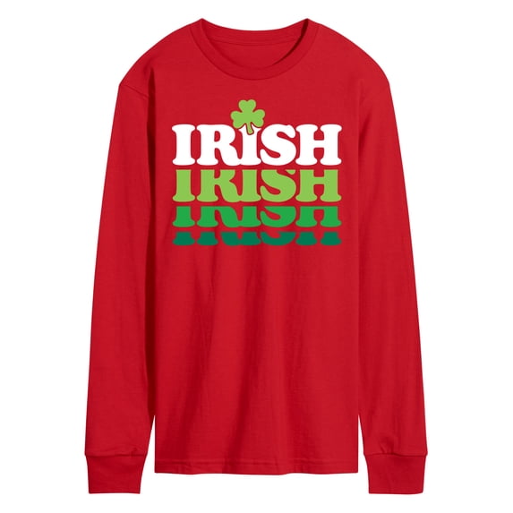 Instant Message - Irish Retro Repeat - Men's Long Sleeve T-Shirt