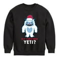 thumbnail image 1 of Instant Message - Is It Chrstmas Yeti - Kids Crew Fleece, 1 of 6
