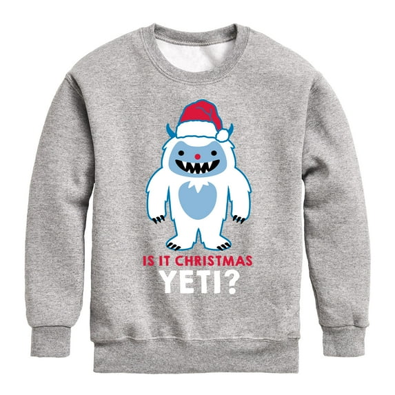 Instant Message - Is It Chrstmas Yeti - Kids Crew Fleece