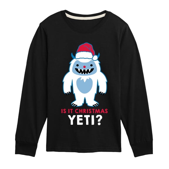 Instant Message - Is It Chrstmas Yeti - Kids Long Sleeve Tee