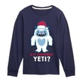 thumbnail image 1 of Instant Message - Is It Chrstmas Yeti - Kids Long Sleeve Tee, 1 of 6