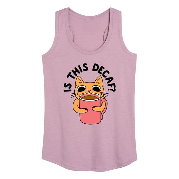 Instant Message - Is This Decaf Cat - Women's Racerback Tank Top