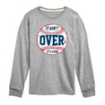thumbnail image 1 of Instant Message - It Ain't Over Baseball - Kids Long Sleeve Tee, 1 of 6