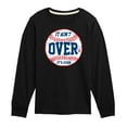 thumbnail image 1 of Instant Message - It Ain't Over Baseball - Kids Long Sleeve Tee, 1 of 6