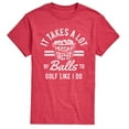 thumbnail image 1 of Instant Message - It Takes A Lot Of Balls - Men's Short Sleeve Graphic T-Shirt, 1 of 5