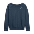 thumbnail image 1 of Instant Message - It is What it is Neck Women's Lightweight French Terry Wide Neck Long Sleeve Graphic Shirt, 1 of 5