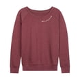 thumbnail image 1 of Instant Message - It is What it is Neck Women's Lightweight French Terry Wide Neck Long Sleeve Graphic Shirt, 1 of 5