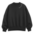 thumbnail image 1 of Instant Message - It is What it is Neck - Women's Oversized Fleece Crew Sweatshirt, 1 of 4