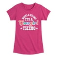 thumbnail image 1 of Instant Message - It's A Cowgirl Thing - Toddler And Youth Girls Short Sleeve Graphic T-Shirt, 1 of 6