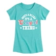 thumbnail image 1 of Instant Message - It's A Cowgirl Thing - Toddler And Youth Girls Short Sleeve Graphic T-Shirt, 1 of 6