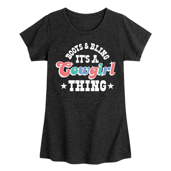 Instant Message - It's A Cowgirl Thing - Toddler And Youth Girls Short Sleeve Graphic T-Shirt