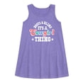 thumbnail image 1 of Instant Message - It's A Cowgirl Thing - Toddler and Youth Girls A-line Dress, 1 of 5