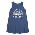 thumbnail image 1 of Instant Message - It's A Cowgirl Thing - Toddler and Youth Girls A-line Dress, 1 of 6