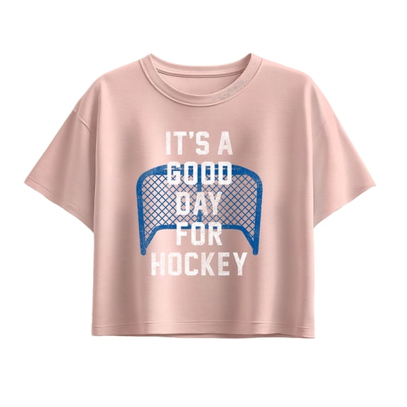 Instant Message - It's A Good Day For Hockey Short Sleeve Boxy Graphic T-Shirt
