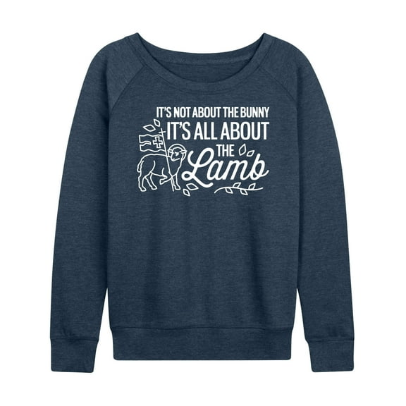 Instant Message - It's All About The Lamb - Women's Lightweight French Terry Long Sleeve Shirt