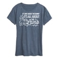 thumbnail image 1 of Instant Message - It's All About The Lamb - Women's Short Sleeve Graphic T-Shirt, 1 of 6