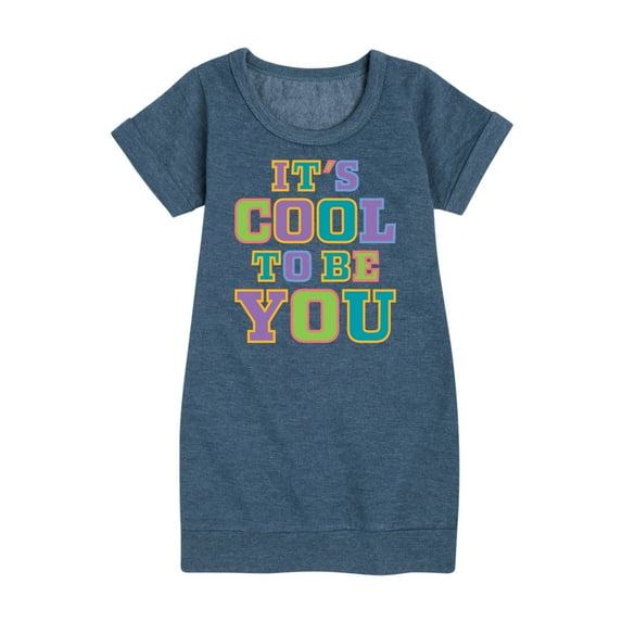 Instant Message - It's Cool To Be You - Toddler & Youth Girls Fleece Dress