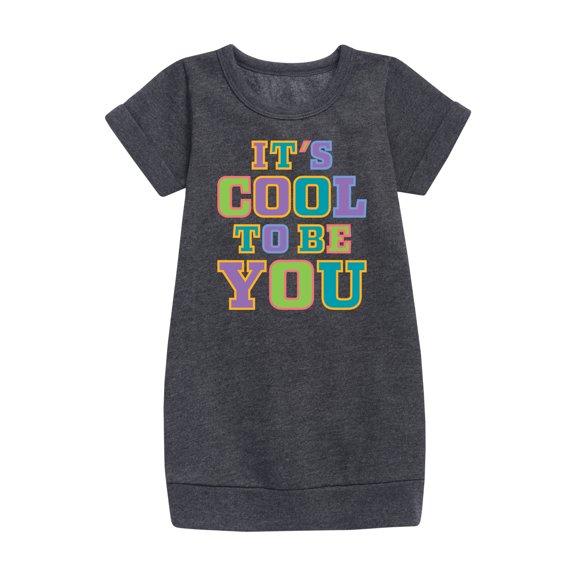 Instant Message - It's Cool To Be You - Toddler & Youth Girls Fleece Dress