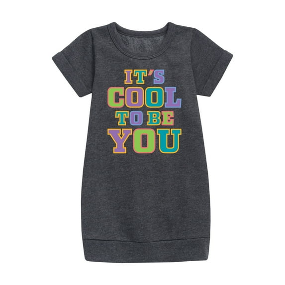 Instant Message - It's Cool To Be You - Toddler & Youth Girls Fleece Dress
