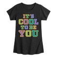 thumbnail image 1 of Instant Message - It's Cool To Be You - Toddler & Youth Girls Short Sleeve Graphic T-Shirt, 1 of 6