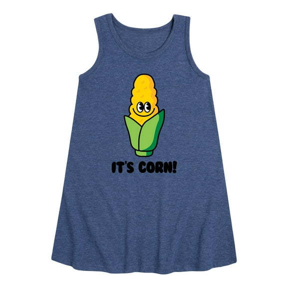 Instant Message - It's Corn - Toddler & Youth Girls A-line Dress
