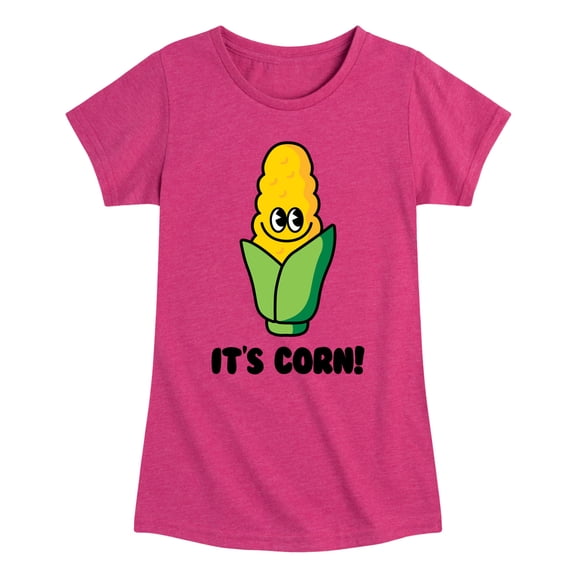 Instant Message - It's Corn - Toddler & Youth Girls Short Sleeve Graphic T-Shirt