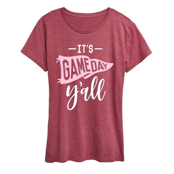 Instant Message - It's Game Day Y'all Short Sleeve Graphic T-Shirt