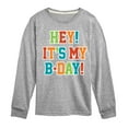 thumbnail image 1 of Instant Message - It's My Bday - Toddler & Youth Long Sleeve Graphic T-Shirt, 1 of 6