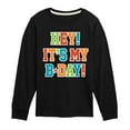 thumbnail image 1 of Instant Message - It's My Bday - Toddler & Youth Long Sleeve Graphic T-Shirt, 1 of 6