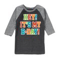 thumbnail image 1 of Instant Message - It's My Bday - Toddler & Youth Raglan Graphic T-Shirt, 1 of 5
