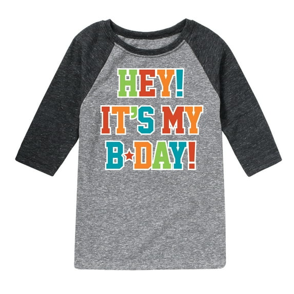 Instant Message - It's My Bday - Toddler & Youth Raglan Graphic T-Shirt
