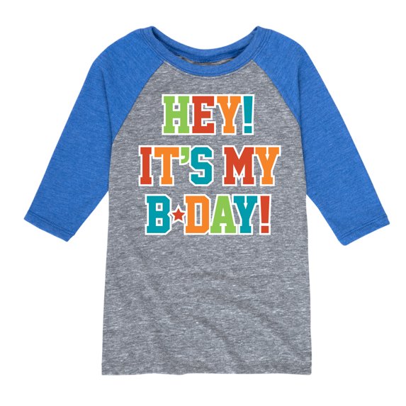 Instant Message - It's My Bday - Toddler & Youth Raglan Graphic T-Shirt