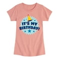 thumbnail image 1 of Instant Message - It's My Birthday - Toddler & Youth Girls Short Sleeve Graphic T-Shirt, 1 of 6