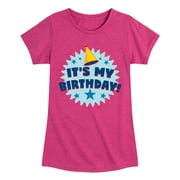 Instant Message - Its My Birthday Girls Fitted Short Sleeve Graphic T-Shirt