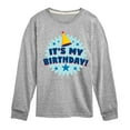 thumbnail image 1 of Instant Message - It's My Birthday - Toddler & Youth Long Sleeve Graphic T-Shirt, 1 of 6