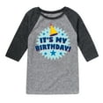 thumbnail image 1 of Instant Message - It's My Birthday - Toddler & Youth Raglan Graphic T-Shirt, 1 of 6
