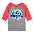 thumbnail image 1 of Instant Message - It's My Birthday - Toddler & Youth Raglan Graphic T-Shirt, 1 of 7