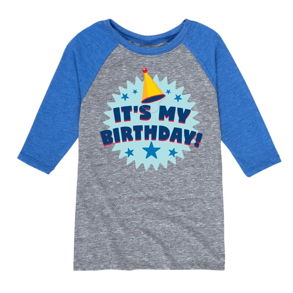 Instant Message - It's My Birthday - Toddler & Youth Raglan Graphic T-Shirt