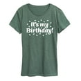thumbnail image 1 of Instant Message - It's My Birthday - Women's Short Sleeve Graphic T-Shirt, 1 of 7