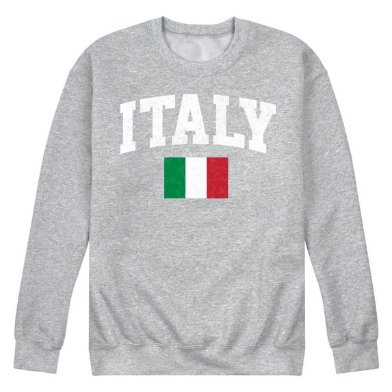 Instant Message - Italy Flag - Men's Crew Neck Fleece Pullover