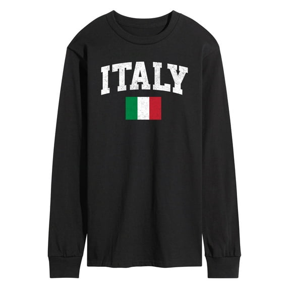 Instant Message - Italy Flag - Men's Long Sleeve T-Shirt