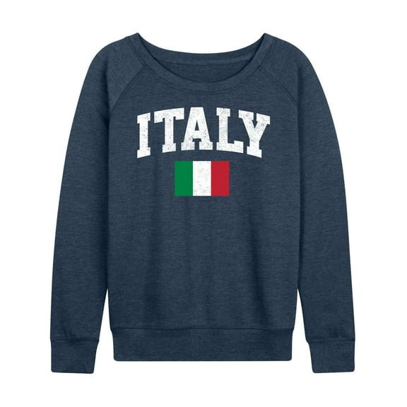 Instant Message - Italy Flag - Women's Lightweight French Terry Long Sleeve Shirt